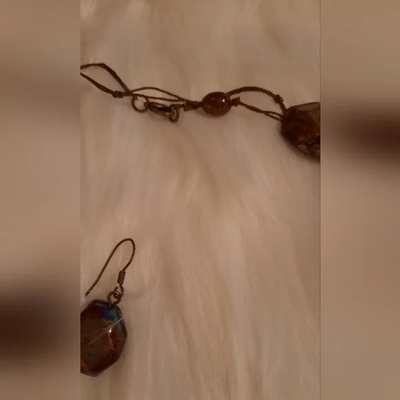 Boho bead xtra long necklace and matching earrings GUC - Picture 13 of 13